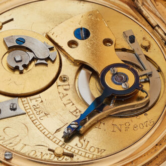 English early keyless winding gold cylinder watch Circa 1823