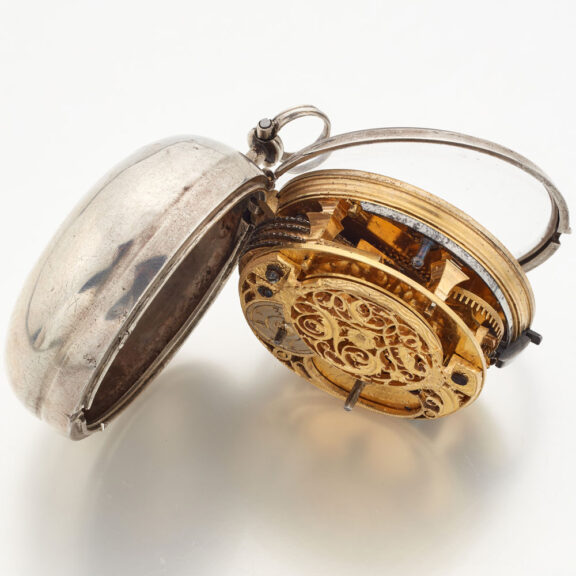 Early English silver pair cased verge pocket watch Circa 1750 Early English silver pair cased verge pocket watch Circa 1750