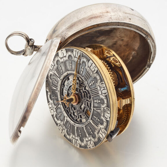 Early English silver pair cased verge pocket watch Circa 1750 Early English silver pair cased verge pocket watch Circa 1750