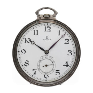 Swiss rare silver pocket watch from the Art deco period Circa 1930
