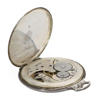 Swiss rare silver pocket watch from the Art deco period Circa 1930
