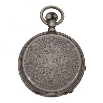 Swiss silver technically interesting hunting cased watch Circa 1880 Swiss silver technically interesting hunting cased watch Circa 1880
