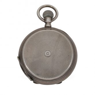 Swiss silver technically interesting hunting cased watch Circa 1880 Swiss silver technically interesting hunting cased watch Circa 1880