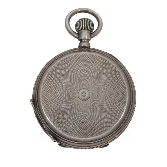 Swiss silver technically interesting hunting cased watch Circa 1880 Swiss silver technically interesting hunting cased watch Circa 1880