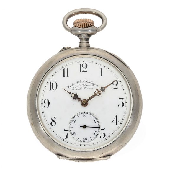 Rare French silver open faced lever pocket watch Circa 1900 Rare French silver open faced lever pocket watch Circa 1900