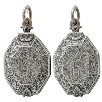 Early German silver octagonal verge pocket watch Circa 1610