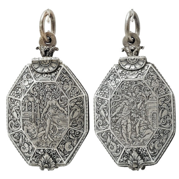 Early German silver octagonal verge pocket watch Circa 1610