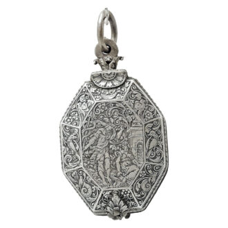 Early German silver octagonal verge pocket watch Circa 1610