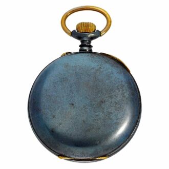 Rare Swiss gunmetal cylinder watch with chatelaine circa 1910