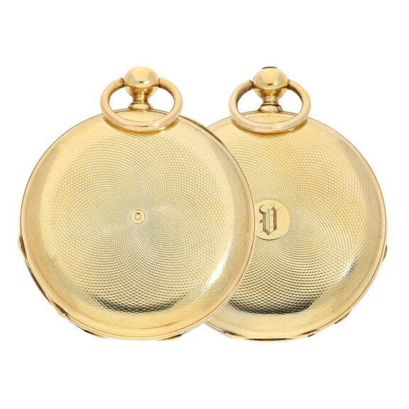 Rare French 18k gold lever school watch Circa 1850 Rare French 18k gold lever school watch Circa 1850