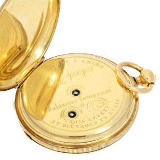 Rare French 18k gold lever school watch Circa 1850
