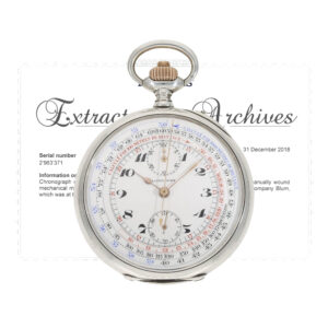 Swiss “Chronographe Antimagnetique” Circa 1915