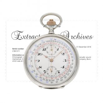 Swiss “Chronographe Antimagnetique” Circa 1915