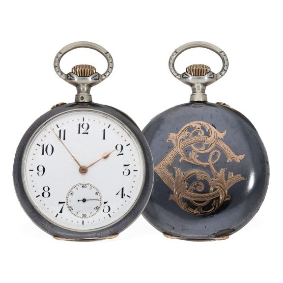 French gunmetal and rose gold observatory chronometer Circa 1890 French gunmetal and rose gold observatory chronometer Circa 1890