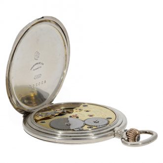 German silver precision pocket watch with original box Circa 1920