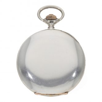 German silver precision pocket watch with original box Circa 1920
