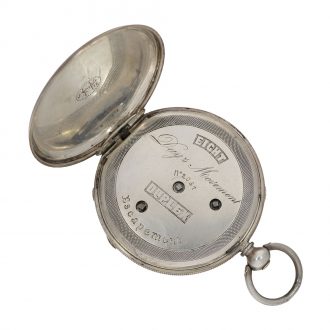 Russian silver and technically interesting duplex watch Circa 1850