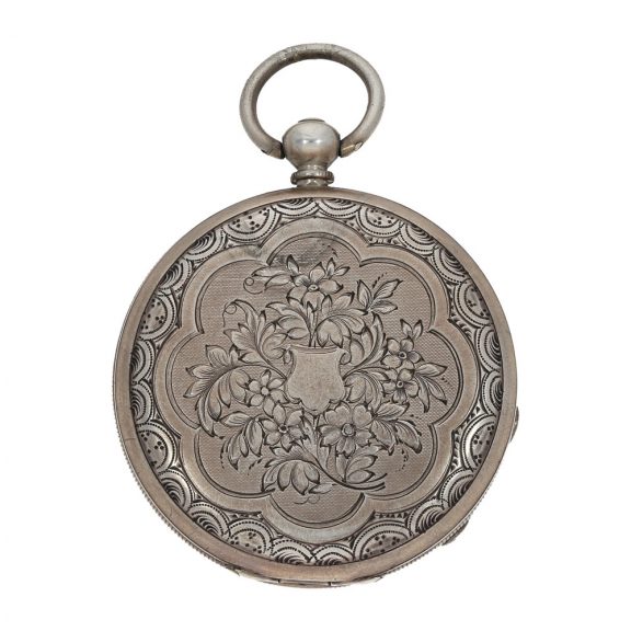 Russian silver and technically interesting duplex watch Circa 1850 Russian silver and technically interesting duplex watch Circa 1850