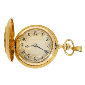 A gold Swiss with high-class diamonds and emeralds Circa 1910