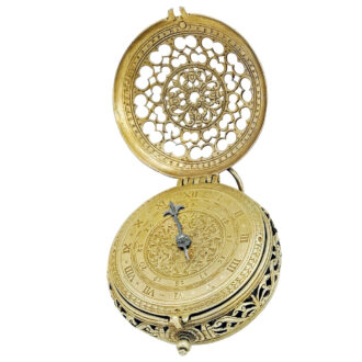 German metal hour striking verge clock watch Circa 1570