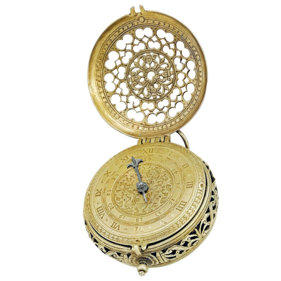 German metal hour striking verge clock watch Circa 1570