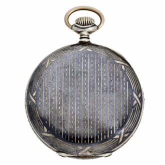 Swiss watch with niello case and original chain Circa 1926-1929