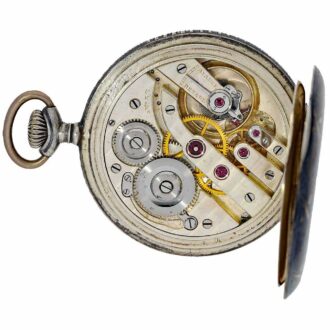 Swiss watch with niello case and original chain Circa 1926-1929