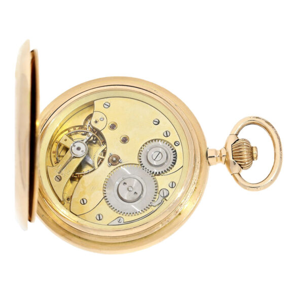 German 18 carat gold hunting cased lever watch Circa 1900 German 18 carat gold hunting cased lever watch Circa 1900