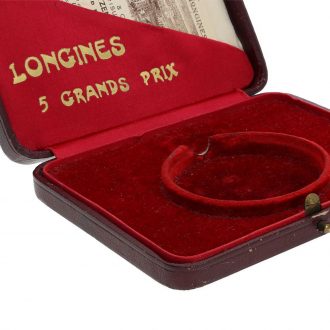 Swiss silver marksman's watch with original box and chain Circa 1910