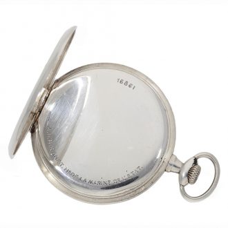 French pocket watch with enamel painting and original box Circa 1910