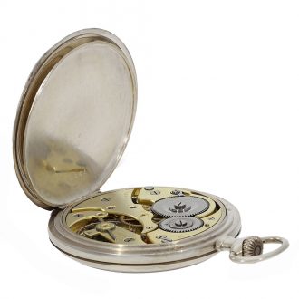 French pocket watch with enamel painting and original box Circa 1910