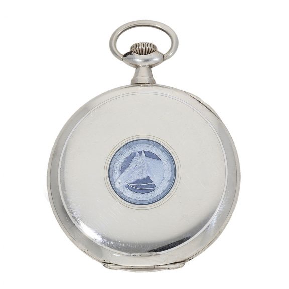 French pocket watch with enamel painting and original box Circa 1910 French pocket watch with enamel painting and original box Circa 1910