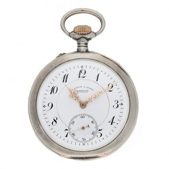 German silver open faced precision pocket watch Circa 1900