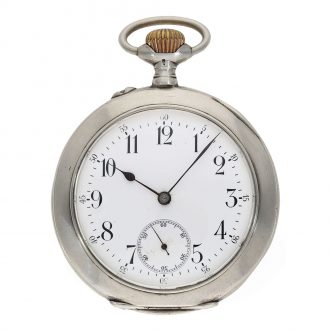 Swiss silver watch with quality anker chronometer Circa 1890