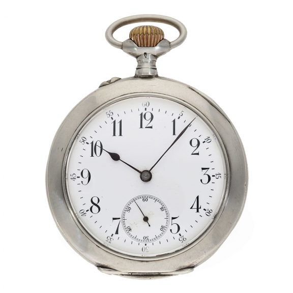 Swiss silver watch with quality anker chronometer Circa 1890