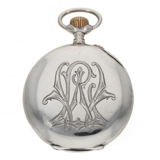 Swiss silver watch with quality anker chronometer Circa 1890