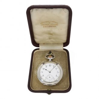 Swiss silver watch with quality anker chronometer Circa 1890