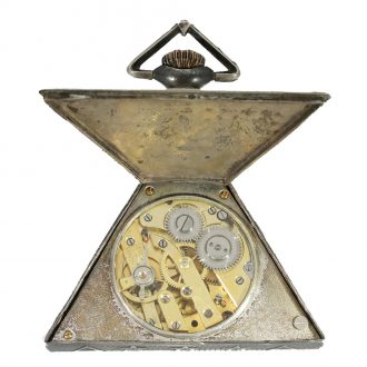 Swiss silver enameled Freemason pendant watch Circa 1930