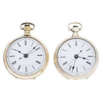 Two Swiss silver watches with Bovet punch Circa 1840