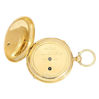 Swiss 18k gold lever pocket watch with repeater Circa 1850