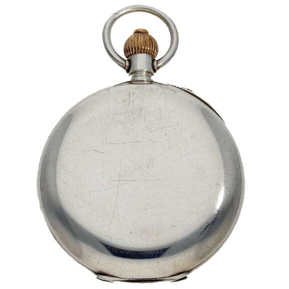 Russian rare silver deck watch with chronograph Circa 1915 Russian rare silver deck watch with chronograph Circa 1915
