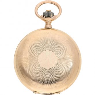 German pink gold engine turned hunter watch Circa 1899 German pink gold engine turned hunter watch Circa 1899