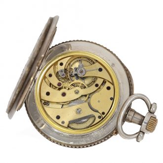 French extremely beautiful Art Nouveau relief watch Circa 1900