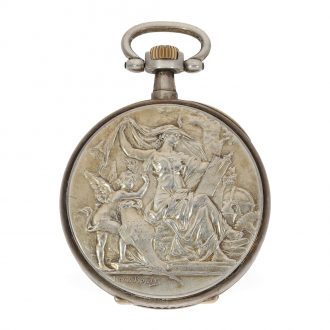 French extremely beautiful Art Nouveau relief watch Circa 1900