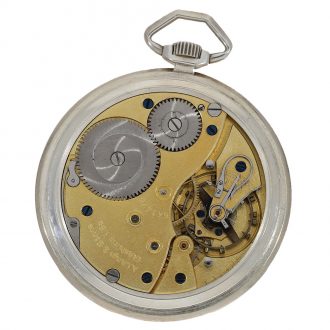 Rare German silver dress watch with fine black dial Circa 1950
