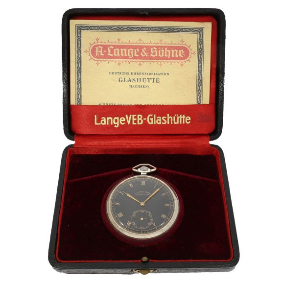 Rare German silver dress watch with fine black dial Circa 1950 Rare German silver dress watch with fine black dial Circa 1950