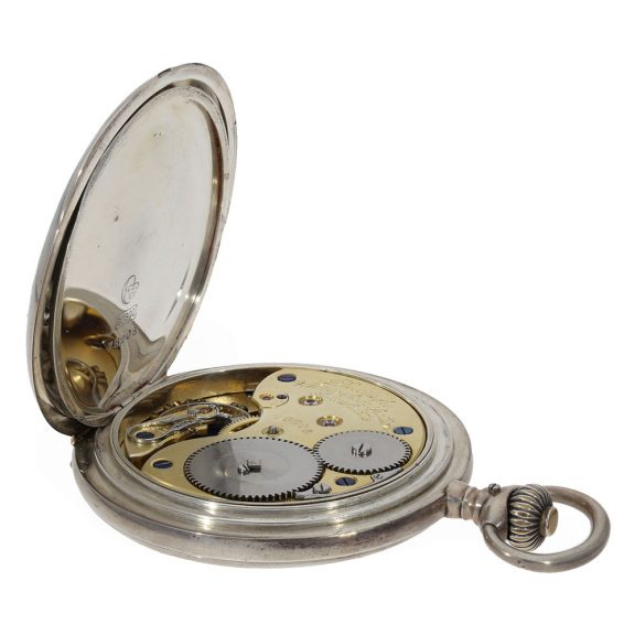 German silver full hunter cased watch with archives extract Circa 1923 German silver full hunter cased watch with archives extract Circa 1923
