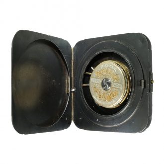 Swiss burnished iron eight day hebdomas watch Circa 1900
