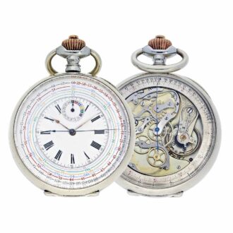 Swiss rare double sided chronograph pocket watch Circa 1906