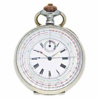 Swiss rare double sided chronograph pocket watch Circa 1906